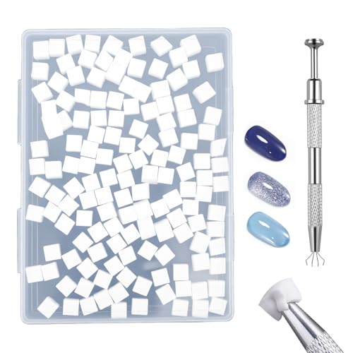 GASRONS Soft Nail Sponges150PCS Reusable Nail sponges Nail DIY sponges Nail Art sponges 1PCS Grabbing Pen and Nail Brush Professional Accessories Manicure Salon Supplies