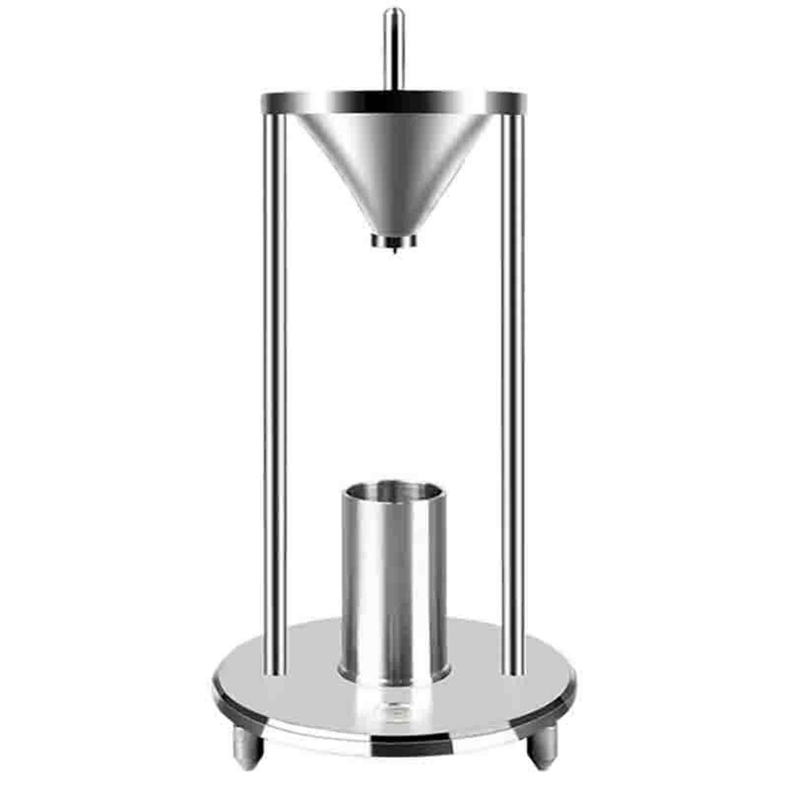 12.7mm embudo a granel de probador, polvo aparente de acero sin infa del medidor con la base de nivel, cono de 60 grados para el kit de análisis de control de Quali del laboratorio de cemento de la al