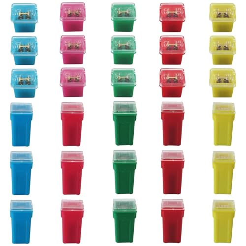 Kit de fusibles para vehículos Xspeedonline, 30 piezas para autos, camiones, RV y SUV miniatura 6