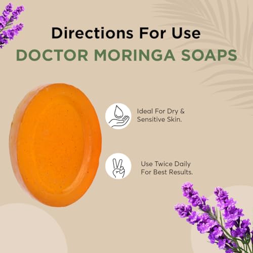 Image of Herbal Handmade Bathing Soap 100gm (5 Piece) | Lavendar Soap for Deep Cleansing | Removes Dirt & Impurities | No Mineral Oils | Suitable for All Skin Types