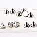 AIYUE 100pcs 10mm Silver Acrylic Bullet Spike Cone Studs, Beads, Sew On, Glue On, Stick On, DIY Garments, Bags & Shoes Embellishment