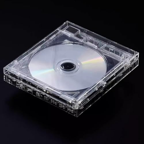 Przezroczysty odtwarzacz CD Bluetooth, muzyczna dekoracyjna ramka na zdjęcia, wyświetlacz LED, wyjście słuchawkowe stereo 3,5 mm, pasuje do płyt 12 cm lub 8 cm, do korytarza