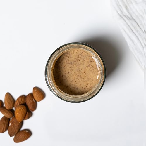 Nutural World - Cremiger, geschmeidiger Brotaufstrich aus Mandelbutter 100% pur (1kg netto) im Einmachglas - Vegan, ohne Zusatz von Salz, Zucker oder Palmöl - ein Preisgekröntes Produkt