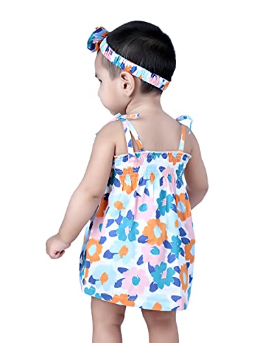 Image of Nino Bambino Cotton Dress for Baby Girl Midi NBJS00MC436-12-18M Multicolour