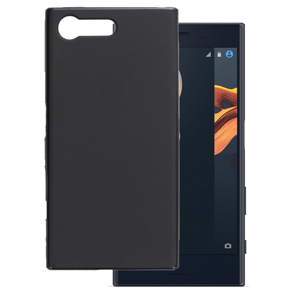 Case Compatible with Sony Xperia X Compact Case Shockproof TPU Soft Flexible Gel Protective Phone Cover with Anti-Scratch & Military-Grade Anti-Drop (Black)