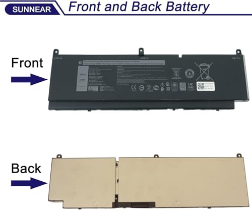 Image of 6-Cell 95Wh PKWVM Laptop Battery Compatible with Dell Precision 7550 7560 7750 7760 Series P44E P93F P44E001 P44E002 P93F001 PKWVM 0CR72X CR72X 447VR CPA-447VR 017C86