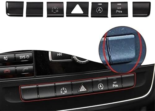 Car Air Conditioning Dash Button Sticker for Benz Classe B W246 2012 2013 2014 2015 2016 2017 2018 2019,Radio Dash Buttons Decal Replacement Stickers Auto Interior Accessories