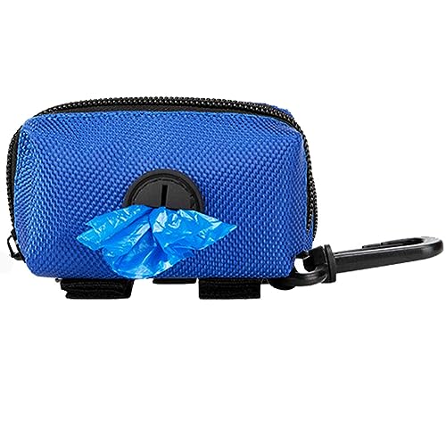 Elledia Oxford Pet Poop Bag Dispenser Portable Dog Waste Bags Holder Zippered Pouch for Leashes Harness Attachment