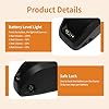 F-wheel 36V Ebike Battery, 36V 15.6AH Electric Bike Lithium Battery Bicycle Battery with Charger and BMS, Indicator Light, Safe Lock for 500W 750W 1000W Motor #3