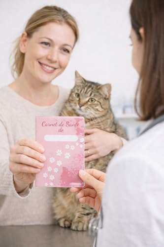 nemau - Protège Carnet de Santé pour Chats, Chiens et Autres Animaux Domestiques - Matière Gomme Expansée - Fabriqué en France - Petit ou Grand Format au choix - Modèle Empreinte Rose (Petit modèle) – vue 7