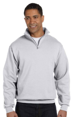 JERZEES - NuBlend 1-4-Zip Cadet Collar Sweatshirt. 995M S Ash