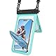 CIGAA wasserdichte Handyhülle, IPX8 Doppelter Unterwasser Handybeutel für iPhone 16 15 14 13 12 11 Pro Max XR XS X SE, Samsung S24 S23 S22 Ultra S21-Telefone unter 8,5 Zoll, grün
