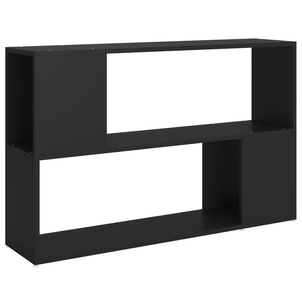 vidaXL Book Cabinet Home Living Room Office Furniture Book Rack Bookcase Room Divider Side Cabinet Standing Storage Shelf Chipboard Black — image 1