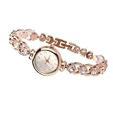 GALPADA Reloj de Pulsera para Mujer Dorado Movimiento de Cuarzo y Diseño Elegante, Resistente y Ligero, Adecuado para Cumpleaños y Día de San Valentín