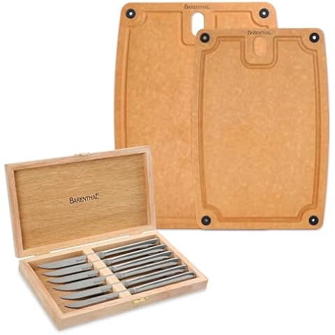 The Bundled Product of Composite Cutting Board Set of 2 and Serrated Steak Knife Set of 6 Cover