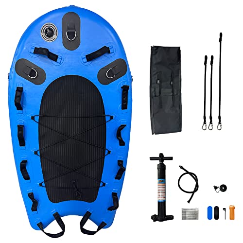 Sayok Inflatable Floating Mat Rescue Board Inflatable Water Floating Jet Ski Sled Board For Professional Emergency Rescue By Lifeguards, Surfing(68.9 X 37.4 X 5.9 Inches, 1 Set) #TOP9