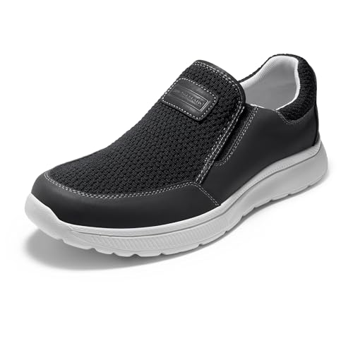 Bruno Marc Herren Slipper & Mokassins Halbschuhe Slip Loafer Herrenschuhe,Size 43,Schwarz,SBLS2419M-E