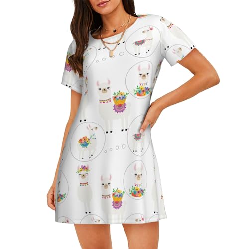 Chemise de nuit légère style lama pour cocooner en restant au frais l'été