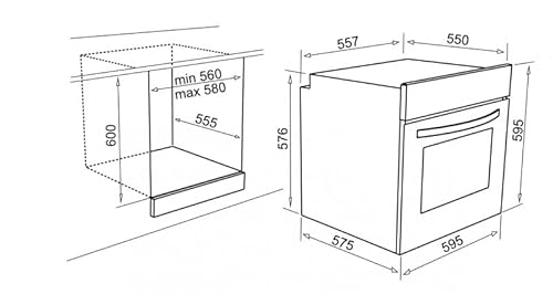 Forno Elleci Plano Plus Incasso Cucina FGPP60251NS (Avena) - 2