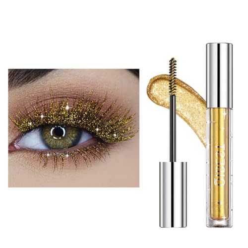 Sugeru Bunt Mascara, Wimperntusche Wasserfest, Langlebige Volumizing Curling Verlängerung Personalisiert Ultradicke Wischfeste Mascara Augen Make-Up für Weihnachten, Halloween, Partys (Q2, Standard)