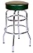 Richardson Seating 0-1952GRN Double Rung Backless Swivel Bar Stool with Chrome Frame and Seat, Green, 30"