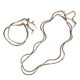 RTAEANHARI New 2026 Unisex Six Sided Snake Chain Bracelet Waterproof 18K Gold Plated Accessories 316L Stainless Steel Jewelry Findings Fashion Trendy Creative Gift For Women And Men