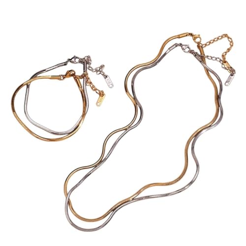 RTAEANHARI New 2026 Unisex Six Sided Snake Chain Bracelet Waterproof 18K Gold Plated Accessories 316L Stainless Steel Jewelry Findings Fashion Trendy Creative Gift For Women And Men