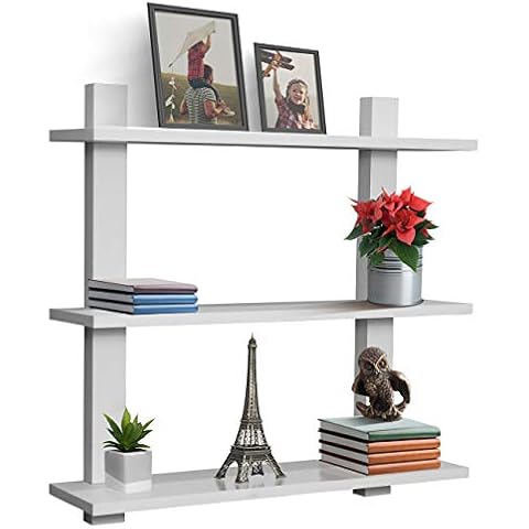 Sorbus Bathroom Shelves - 3-Tier Wall Mounted Floating Shelves Cover