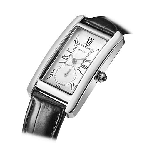 Image of Quartz Watch for Women, Lady Stylish Square Dress Watch with Leather Strap and Sapphire Crown