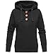 Produktbild VEMOW Herbst Hoodies Damen Plus Size Langarm Casual Daily Sport Outdoors Freizeit Solid Damen Sweatshirt Kapuzenpullover Tops Shirt Winter FrühlingSchwarzXL