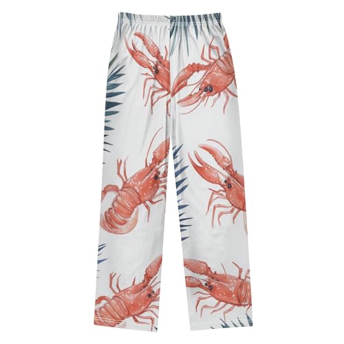 ZZXXB Lobster with Seaweed Boys Long Pants Soft Trousers Elastic Waist Kids Lounge Bottoms with Pockets S-XL2