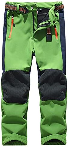 Echinodon Kinder Softshellhose mit Fleecefütterung Hose Wasserabweisend Winddicht Atmungsaktiv Warm Funktionshose Skihose Regenhose Jungen Mädchen Sporthose Wanderhose