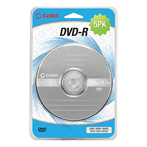 Cellet WDVD5 Recordable Blank Dvd Disk 16X 120 Min 4.7 Gb Dvd-R cover