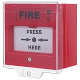 SHINEOFI Bouton D'alarme Incendie Manuel Protection, Double Alerte Lumineuse et Sonore, Pl...