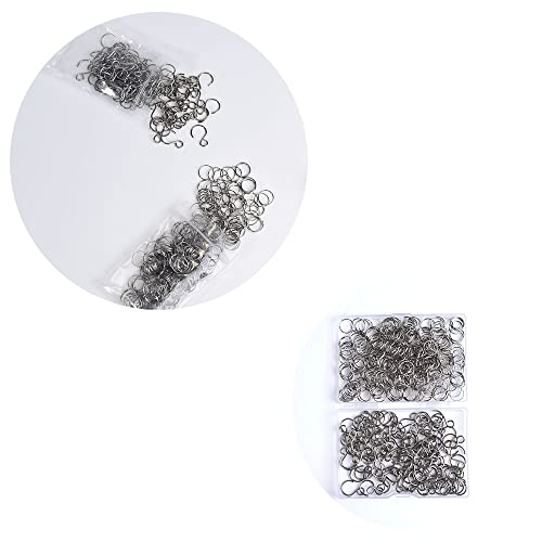 300Pcs Stainless Steel Split Rings Connectors And Crystal Bead Curtain S Shape Hooks For Chandelier,Suncatchers,Christmas Ornament Hooks #TOP6