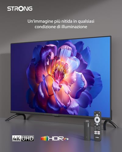 STRONG - Streaming Stick Android TV 4K UHD - SRT 41 - Chromecast integrato - Compatibile con Google Voice Assistant - Dolby Audio - Facile da installare - Nero - 5