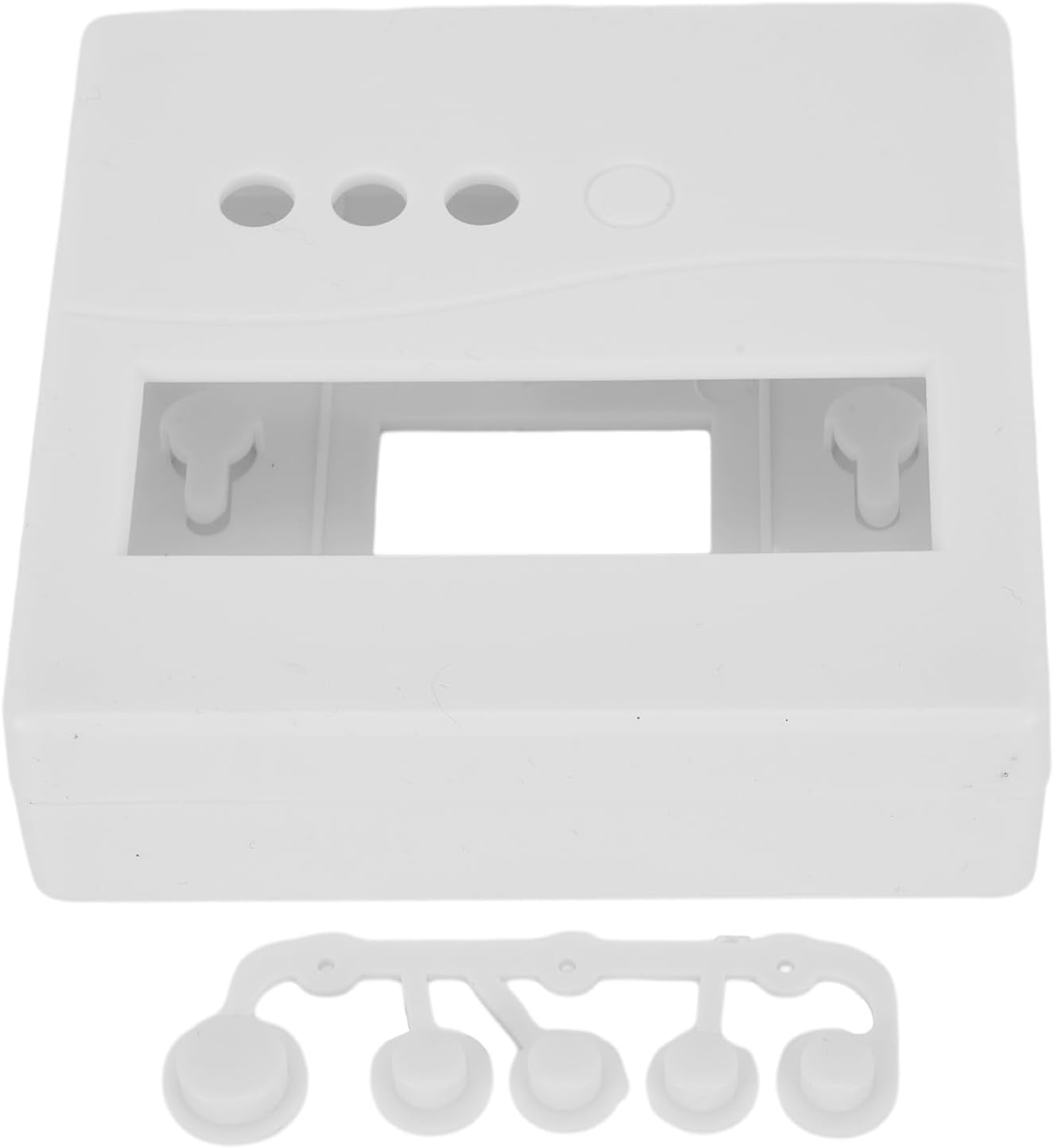 LCD1602 Display Tester Enclosure for DIY Electronics Project Box, White Plastic Meter Validator Case with 86 Buttons, Nixie Tube Display Holder and 1602 LCD Mounting