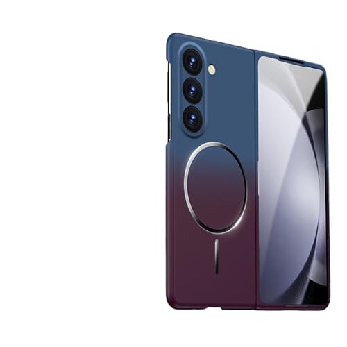 �X�}�z�P�[�X �Ή��@�� for Samsung Galaxy Fold5 / W24 �X�}�z�P�[�X �ԍڗp�}�O�l�b�g �J�����ی� �ϏՌ� Blue