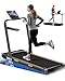 UMAY Tapis Roulant Elettrico Pieghevole con Inclinazione 10KM/H, 16% Tapis Roulant Salvaspazio Elettrico, Schermo LED, Telecomando, Tapirulan da Casa 3.0 CV, Mini Walking Pad, Carico Massima 136KG