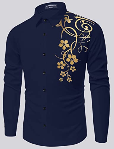 Image of Combo of Men Cotton Polyester Blend Regular Fit Striped Full Sleeve Casual Shirt Pack of 2