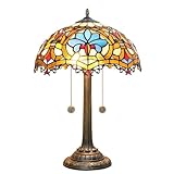 Conception de vitrail véritable : les abat-jour en vitrail sont soigneusement conçus et fabriqués à la main par un maître. Selon la couleur et le ton de la lumière, la lampe de bureau présentera différents effets d'ambiance.