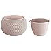 Produktbild Prosperplast Nitly Runder Blumentopf mit Einsatz Splofy Bowl aus Kunststoff in Farbe Mocca (L) x 23,9 (B) x 16,1 (H) cm, ZA1879, Mokkabraun