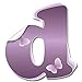 Wall Letter "d" Purple Butterfly Alphabet Letters Initial Sticker Vinyl Stickers Kid Decals Children Room Decor Baby Nursery Girl Bedroom Decorations Child Names Personalized Decal Graphic Butterflies