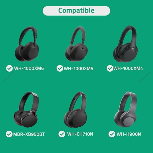 Image of GEEKRIA Audio Cable Compatible with Sony WH-1000XM6 / 1000XM5 /1000XM4, WH-XB920N, INZONE H5 Headphones, 3.5mm Replacement Stereo Cord (4 ft /1.2 m)