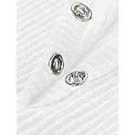 MEROKEETY Women's Short Sleeve V Neck Ribbed Knit Button T Shirts Henley Solid Color Summer Tops - Image 4