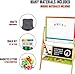Kids Wooden Foldable Easel, Double-Sided Magnetic Blackboard & Whiteboard with Chalk, Clock, Alphabet, Drawing Accessories for Children's & Toddlers Art Toys