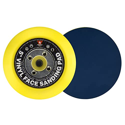 Neiko 30261A 5” Sanding Pad With Vinyl Psa Backing, 5/16” Arbor With 24 Thread Mounts, 10,000 Rpm, Sanding Pads Are Ideal For Orbital And Dual Action Sander #TOP2