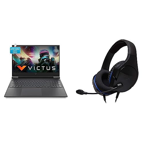 Image of HP Victus Gaming Laptop 11th Gen Intel Core i5-11400H16.1 inch(40.9 cm) FHD IPS Gaming Laptop & HyperX Cloud Stinger Core - Gaming Headset (Black) for PS
