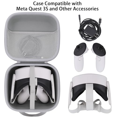 co2CREA Duro Viajar Caja Estuche Funda para Meta Quest 3S Gafas de Realidad Virtual Avanzada(Funda Solo,Case Only) - imagen 2