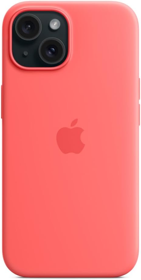 Apple Capa de silicone com MagSafe para iPhone 15 – Goiaba ​​​​​​​